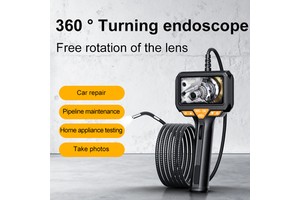 360 Rotation 8mm Lens 2-8cm Focal Length 950mm Snake Cable 4.3-inch IPS Display 1080P CMOS Mini Camera TF Card MJPEG Night
