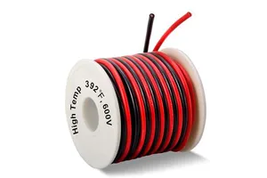 Ultra Flexible High Temperature 200 Degrees Celsius 600V 14 AWG Wire with 400 Strands of Tinned Copper Wire for Batteries