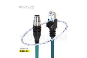 1M Standard M12 X-Coded 8Pin Male to RJ45 Gigabit Ethernet Cable IP67 Industrial Camera Congex Cable 84901-2001