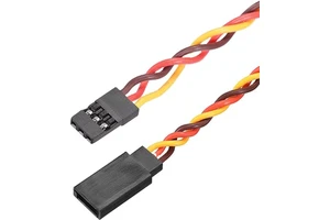 22AWG 60-Cores Male Female Servo Receiver Wire 3-Pin Servo Extension Cable Cord Connector Twist Wire for Electronic Applications