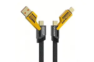 4 in 1 Multi-Functional Data Cable with 3A Fast Charging for Camera Computer Nylon Jacket