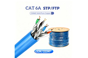 High-Speed CAT 6A FTP/STP Ethernet Cable 500MHz Shielded PVC Network Wire 10Gbps Pure Copper LAN 100m Data Center Industrial