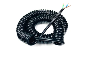 Industrial Spring Wire Spiral Cable 3 Cores 0.3mm2 Electrical Extension Cable Power Wire Copper Coiled Cable Curly Flex Cables