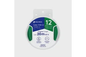 BOX 6 Reel with 20 m of THHW-LS 12 AWG green cable, VOLTECK