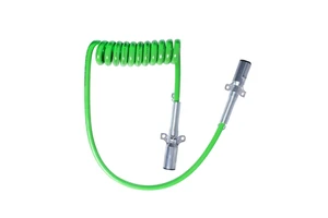 New 7-Way 12 FT 7 Pin Copper Core Coiled Trailer Electrical Power Cable for Trailer Truck