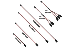 Youwei 10/18/30/60CM Male Female Servo Extension Cable 30/60-Core Y-Cable for RC Remote Control Model Cars Splitter Cable