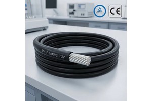 TUV PV Solar Cable PV-1F OEM 10AWG Tinned Copper Wire For Solar Panel Automotive Use From Zhejiang China