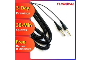Customized Banana Plug Connector Coiled Cable High Flexibility Spiral Coiling Cable Assembly for Audio Speaker