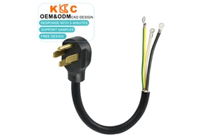 10AWG NEMA 14-50 Plug To Bare Wire Ends Power Cord - Heavy Duty 250V 30A RV/Range/EV Charger Cable - 6ft/10ft/15ft Options