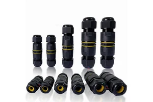 IP68 Waterproof M20 3-Pole 380V 25A Cable Connector with Silicone O-Ring for External Electrical Junction Box
