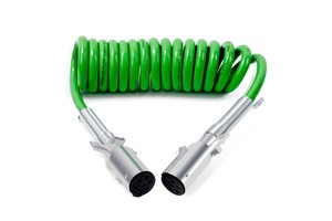 American Type 12 FT 7 Way ABS Coiled Electrical Trailer Cable for Trailer Truck