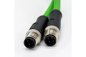 M12 4Pin D-Code Male to Male Ethernet Network Cable IP67 High Flexible Industrial Ethernet Cable