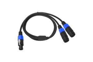 Wholesale Coaxial Audio Speaker Connection Cable 1 Male to 2 Female Speakon Splitter for Camera Microphone Car Applications