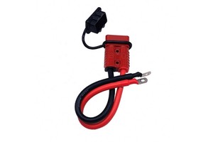 175A Copper Battery Cable Assembly 2 AWG Wire Harness Forklift Power Connector Cable Assembly With Ring Terminal Plugs