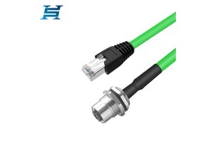 M12 Aviation Plug & RJ45 Cable Connector Front/Rear Panel Male/Female Industrial Ethernet Cable A/D/X-Type For Electrical Wires