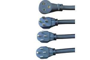 14-50P To 6-50R Plug Cable ST STW 10AWG/4C Black American Standard Electrical Wire And Cable