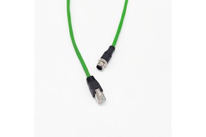 M12 to RJ45 Industrial Ethernet 20m Cable Straight 4 Pin Male D-code Flexible Sensor Cable for Industrial Cameras