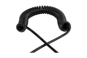 Custom Coiled Power Cord Spiral Cable Spring Wire With PU PUR TPU TPE PVC Jacket CE RoHS Approval