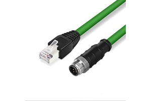 M12 D-coding 4pin to RJ45 industrial ethernet cable superflex sensor cable
