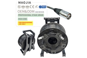 Waterproof RJ45 Ethernet Cable Reel Cat6 SFTP Industrial Shielded LAN Cable Compatible with EtherCON for Stage Digital Mixer