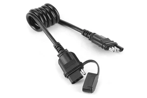 American RV 4 Pin Flat Trailer Extension Coiled Cable Male to Female Stretchable Coiled Power Cable