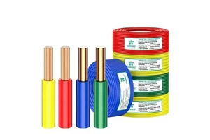 BVR Copper Wire 6 AWG 750V/450V Rated Flexible PVC Insulated Stranded Building Cable 100m Roll Home Industrial Wiring
