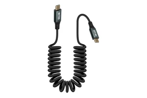 USB 3.2 PD 100W Type-C Spring Coiled Cable 20Gbps Data Transfer 8K 60Hz Display 5A Fast Charging for Camera Phone Laptop