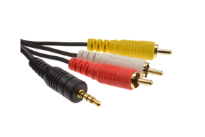 Heavy-Duty 3 RCA Male to Male AV Composite Cable, High Speed Audio Video Cable for Laptop TV Speaker System Wiring Harness