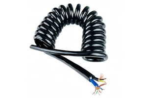 Customized Multi-Core TPU Spring Spiral Cable Flexible Retractable Spiral Cord Coiled Cable Auto Power Tools Equipment Wiring