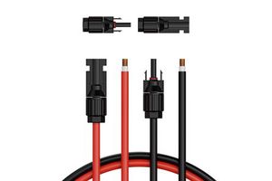 Solar Panel Extension Cable 20 Ft 10AWG With Female Male Connectors Set Of 2 For Outdoor Indoor Use