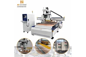 M-SHINE 1530 CCD ATC CNC Router With Vibration Knife & Saw Blade Wood Cutting Center for Cabinet Wardrobe Furniture