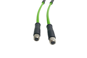 Hot Sale M8 Industrial High Voltage High Current Copper Ethernet Cable 4core Female IP67 Housing High Flexible Drag Connector