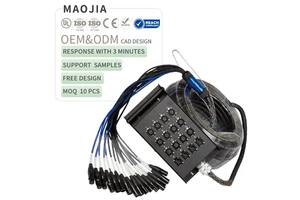 30m XLR 28 Way Multicore Stage Box Loom Snake Cable Induction Board for Live Sound PA System Recording Studio Professional