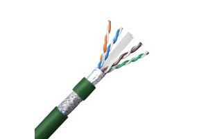 DingLiang 0.58 Green CAT6 Shielded Traveling Cable-305m 8 Conductors (Oxygen-Free Copper) 4-Pair Twisted Pair Elevator Data