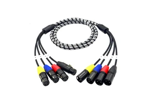 4-Channel XLR Multicore Snake Cable for Microphone Stage Lighting & Power Amplifier Audio & Video Cables