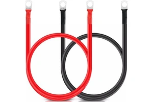 New Energy 16mm 50cm Pure Copper PVC Insulated Battery Cable for Car Solar Panel Computer & Home Appliance Connection