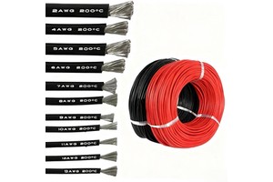 Silicone Solar Cable Copper Wire 4.5mm Diameter 240V/600V 100M Wiring Harness For Electric Motorcycle Scooter 12AWG
