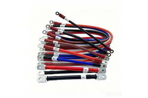 4 AWG 20In PVC Insulated Copper Conductor Battery Cables For Power Station Automotive Use 600V Rated Inverter Wiring Harness Set