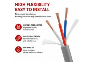 TRVV Flexible Control Cable Oxygen-Free Copper Conductor PVC Insulation IEC Standard for Industrial Automation Instrumentation