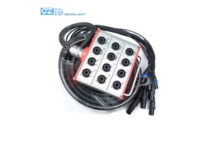 8ch/12ch/16ch 5m~30m XLR Audio Stage Signal Snake Cable with Stage Box for Audio Mixer, Stage Light