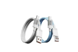 Braided 100W Type-C USB Nylon 6A Fast Charging Transparent Data Cable for Mobile Phone Computer Printer Camera Scanner Earphone
