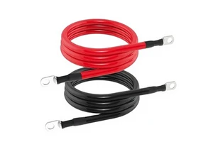 1/0 3/0 16mm2 25mm2 25mm 35mm2 10mm 2awg 6awg Automotive Crimp on 3/8 Lugs Dc Car Battery Cable Silicone Solar Wire Harness