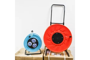 Professional Cable Reel 25 M Cable with 4 Schuko Sockets 2.5 Mm2 Rubber IP44 Outdoor 3680 W 230 V