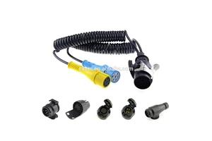 2018 New Version Heavy Duty ABS/EBS Trailer Cable 15pin Trailer Wiring Harness +2*7pin Trailer Plugs