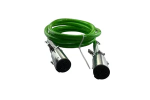 12 Feet 7 Way ABS Coiled Trailer Cord Heavy Duty Electrical Power Cable for Semi Truck Trailer Tractors