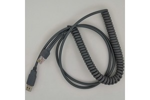 Scanner Cable Hot Sale Free Sample Manufacture Factory Price LBT 3m Ls2208 USB Cable,USB A To RJ45 Coiled Spiral Extension Cable
