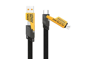 Universal Compatibility Four-in-One Fast Charging Data Cable USB 2.0 180 Rotational Magnetic Connectors Camera Computer