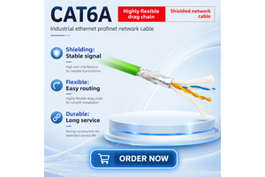 Premium 4 Core Shielded PROFINET Industrial Ethernet Cable 6XV1840 2AH10 HDPE Insulation for Factory Automation.