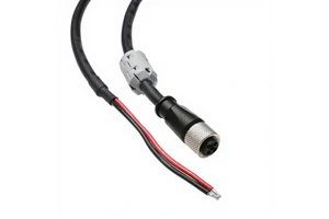 Cable Manufacturer M12 T-Code 4 Pin Female Open End Power I/O Cable Industrial Automation Sensor Model CCB-POWER-S001-05