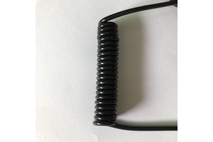 Spiral Coiled Wire Manufacturer 22AWG Black 4-core PU Cables Spiral Coiled Wire